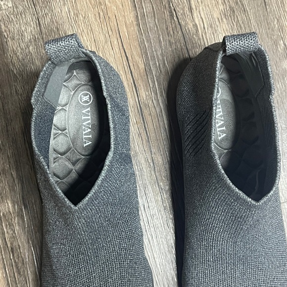 VIVAIA Women's Gray Knit Pointed Toe Ankle Booties Comfort Slip On Shoes Size 40 - Picture 6 of 7
